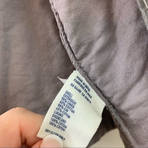 American Eagle Y2K Linen Blend Silver Beaded/Sequins Gray Vest - Picture 3 of 4